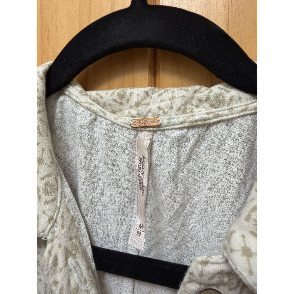 Free People Shayla Tan Mini Dress Size M Long Sleeve Button Up - Picture 3 of 11